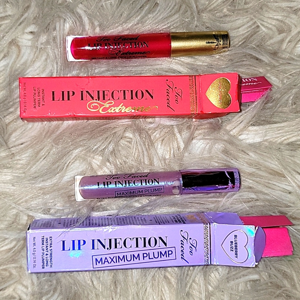 Bundle of Too Faced Lip Injection Extreme and Maximum Plump *nib